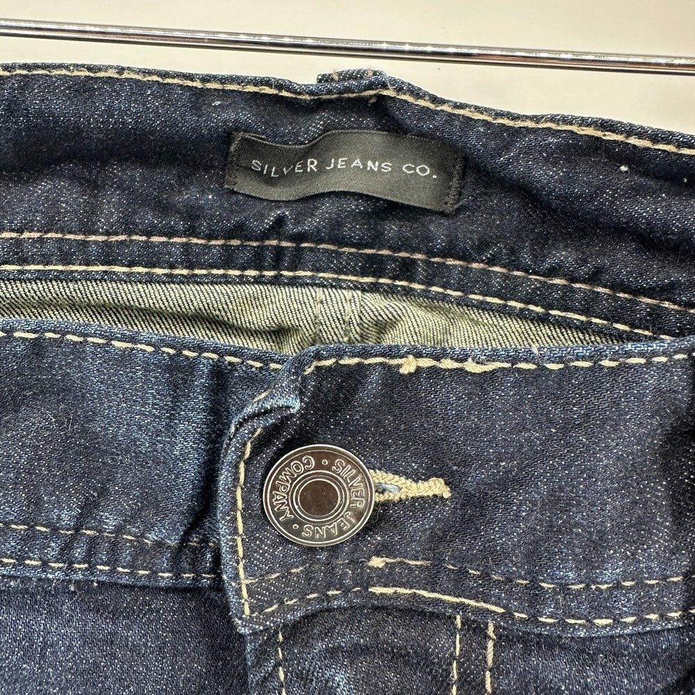 Silver‎ Jeans Co. Jeans Men's Blue Low Rise Allan Slim Fit Straight Leg Whisker - Picture 9 of 13